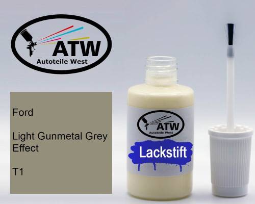 Ford, Light Gunmetal Grey Effect, T1: 20ml Lackstift, von ATW Autoteile West.